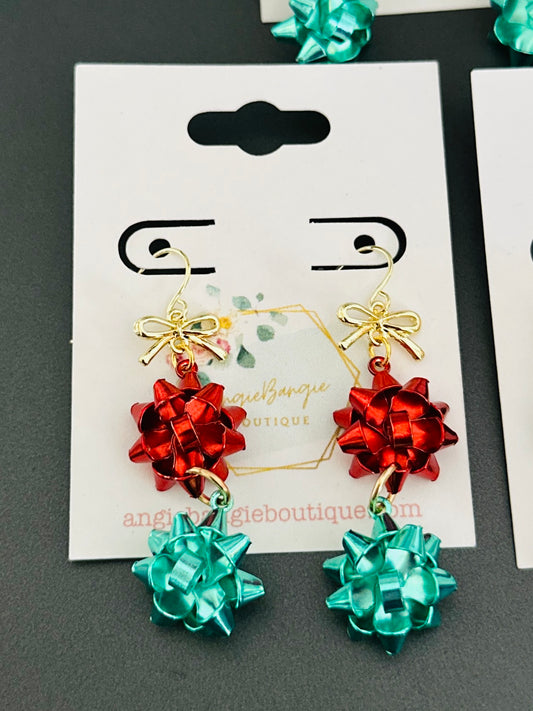 Christmas Bow Earrings