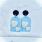 Light Blue and Navy Polymer Clay Earrings-Multiple Styles