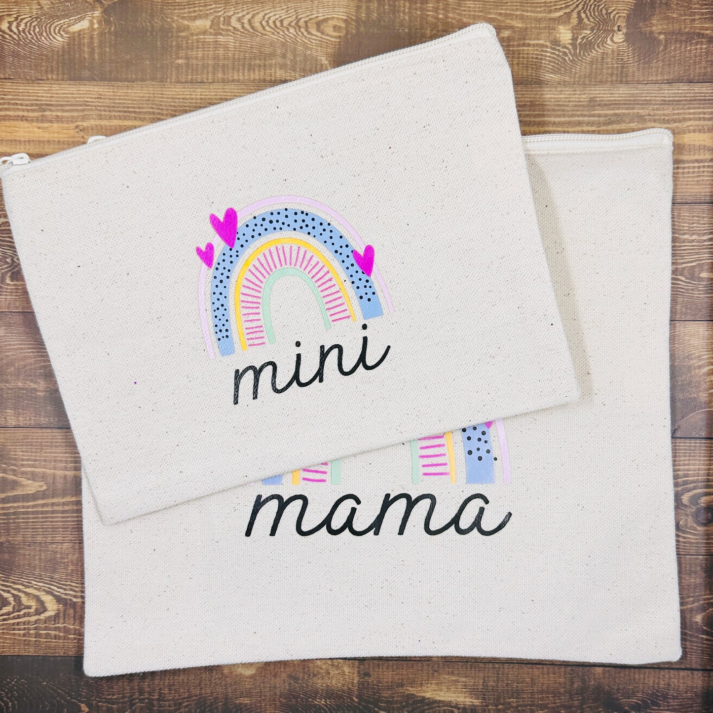 Mama & Mini Canvas Zipper Pouch Set